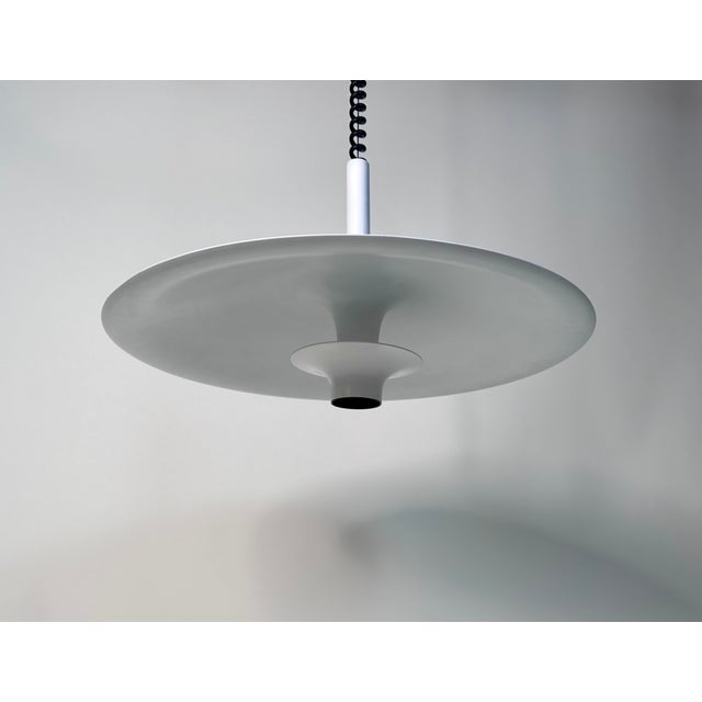 Scandinavian Postmodern Height-Adjustable Aluminium Halogen Hanging Lamp, 1980s For Sale - Image 14 of 14