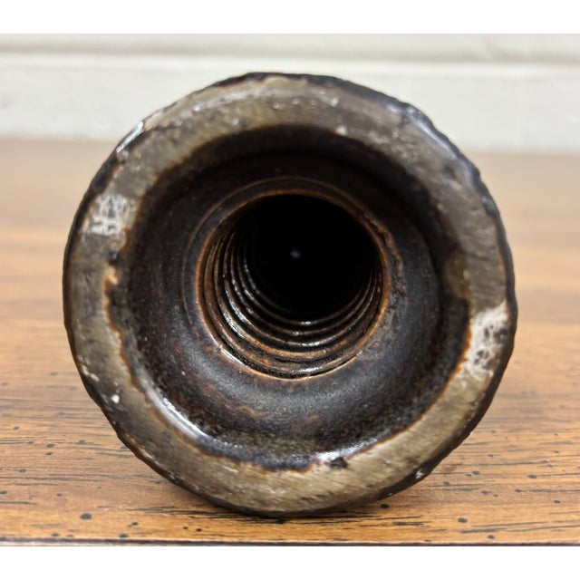 Antique Brown Ceramic Mushroom Cap Glazed Brown Insulator For Sale In Kansas City - Image 6 of 6