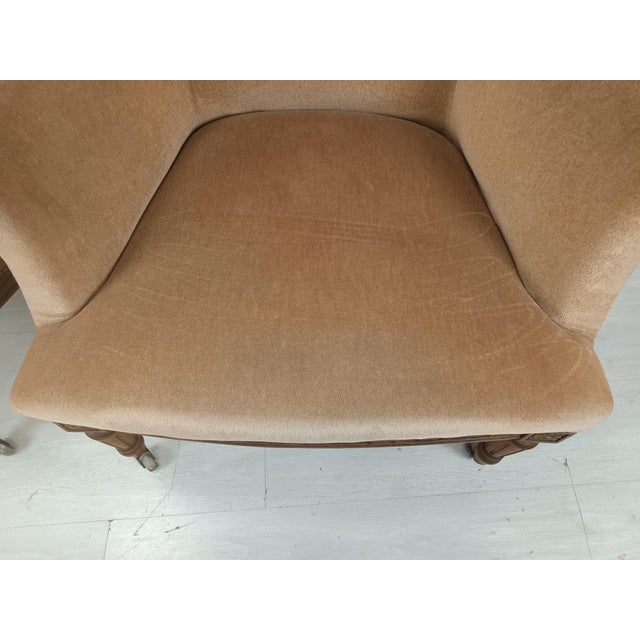 Louis XVI Style Lounge Chairs and Ottoman, Set of 3 For Sale - Image 18 of 18