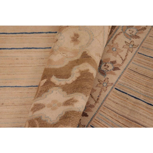 Tan 1980s 1980s Vintage Boho Chic Multi/Brown Wool Rug - 10'1" X 13'2" For Sale - Image 8 of 10