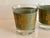 Traditional 1950s Midcentury Laurel & Lyre Green and Gold Barware Rocks Glasses, Set of 2 For Sale - Image 3 of 7