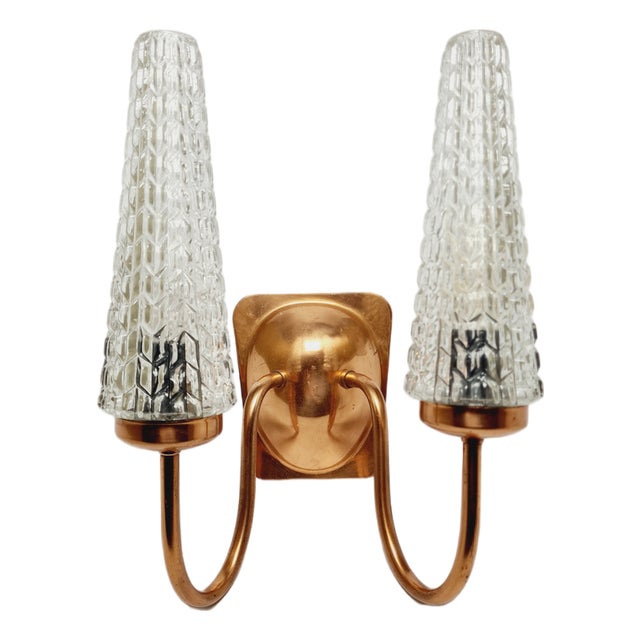 2-Armed Wall Lamp from Elmet Zabrze, Poland, 1970s For Sale