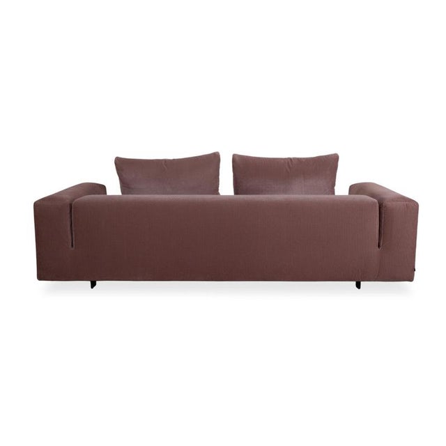 Set of Fabric Corduroy Moss Three-Seater Sofa and Ottoman in Pink Mauve Sofa from COR For Sale - Image 9 of 14