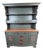Hand Painted Vintage 1970s St. John’s Table Co. Hand-Painted Green China Hutch | One-of-a-Kind Art Furniture For Sale