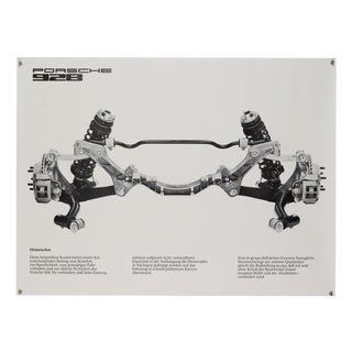 Porsche 928 Rear Axle Poster, 1970s For Sale