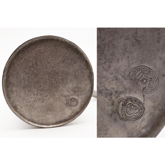 1775 Medieval Antique German Pewter Wine Jug For Sale - Image 12 of 12