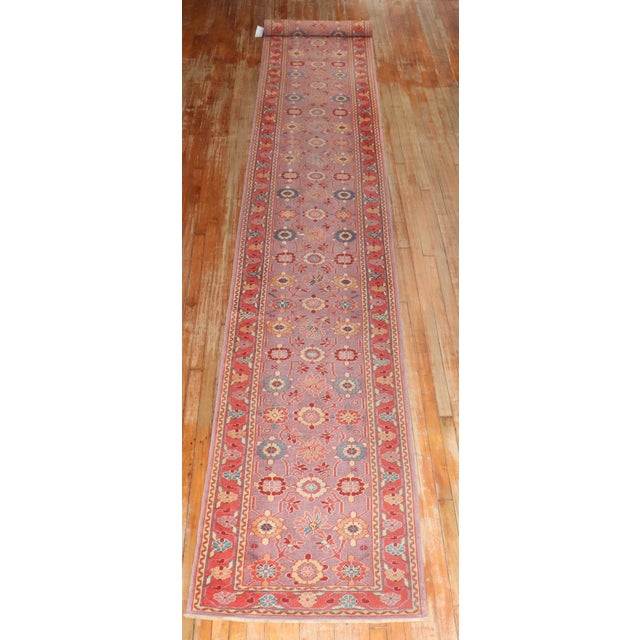 Early 20th Century Early 20th Century Purple Narrow Long Turkish Runner - 2'8" x 22'5" For Sale - Image 5 of 9