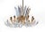 Brass Curved Italian Murano Crystal Rib Prism Chandelier & Sconces in the Manner of Venini For Sale - Image 8 of 11