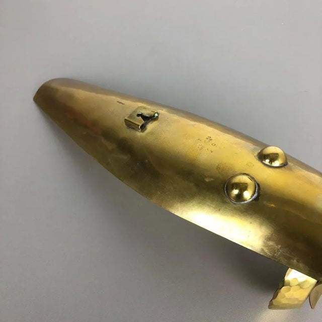 Brutalist Brass Wall Candleholder from Emil Funk KG, Germany, 1950s For Sale - Image 12 of 16
