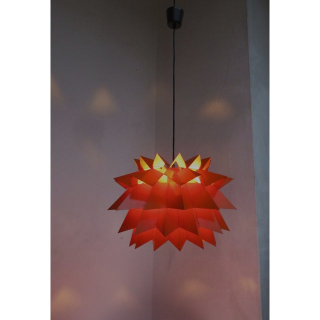 Orange Ceiling Light by Anton Fogh Holm and Alfred J. Andersen for Nordisk Solar, 1960s For Sale - Image 4 of 18