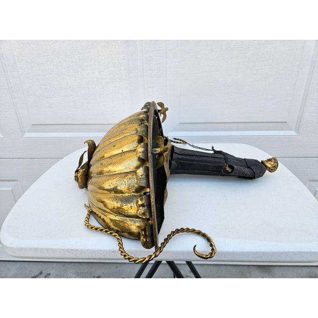 Brass Italian Mixed Metals St. Francis of Assisi Wall Pocket Planter For Sale - Image 8 of 17