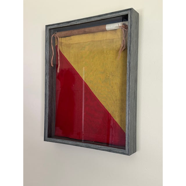 Nautical World War 2 Era Vintage Nautical Signal Flag For Sale - Image 3 of 7