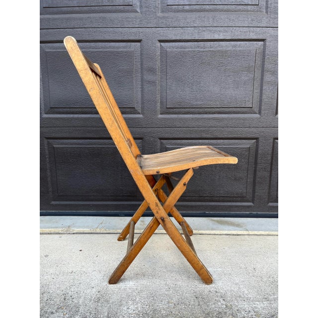 Mid 20th Century Antique Wooden Folding Chair For Sale - Image 4 of 6