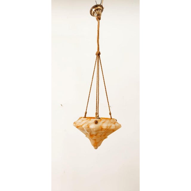 Metal Murano Glass Suspension with Silk Rope Cables For Sale - Image 7 of 18