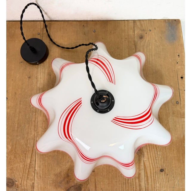 Vintage Glass Ceiling Light, 1970s For Sale - Image 13 of 18