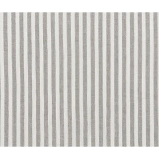 Schumacher Regatta Linen Stripe Sheer Fabric in Stone For Sale