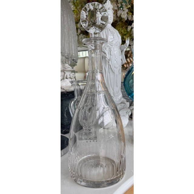 English 16” William Yeoward Irish Crystal Decanter - Joanna Carson Estate For Sale - Image 3 of 5