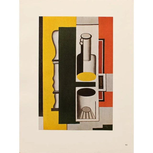 Saffron 1948 After Fernand Léger Still Life, First Edition Period Parisian Offset Lithograph For Sale - Image 8 of 8