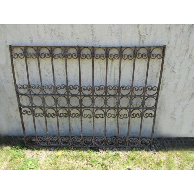 Antique Victorian Iron Gate Window Garden Fence Architectural Salvage Door Wonderful piece of Architecture. Heavy, tight...