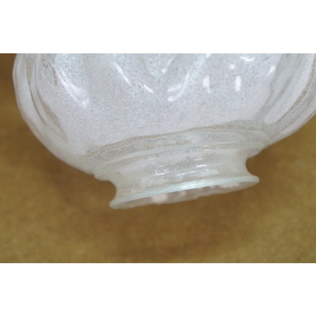 Antique French Empire Frosted Glass Flambe Flame Torch Lamp Chandelier Shades - Set of 3 For Sale - Image 6 of 15