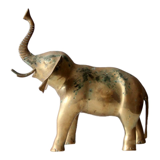 Vintage Brass Elephant For Sale