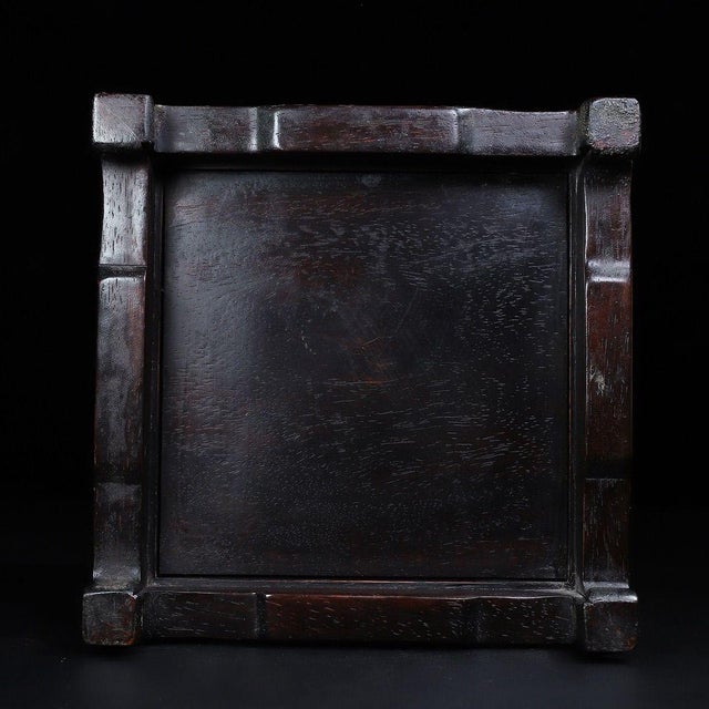 Zitan Wood Square Box Inlaid With Mother-of-Pearl Bird Motif For Sale - Image 9 of 9