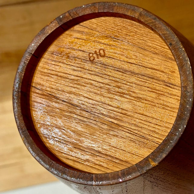 Dansk • • Vintage Dansk Teak "Congo" Ice Bucket & Wine Chiller by Jens Quistgaard – Rare 19" Tall Model 810 For Sale - Image 4 of 9