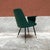 Mid-Century Modern 1950s Vintage Green Leather Armchair For Sale - Image 3 of 6