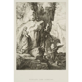 W. Hecht, The Blacksmith, 1850, Etching For Sale