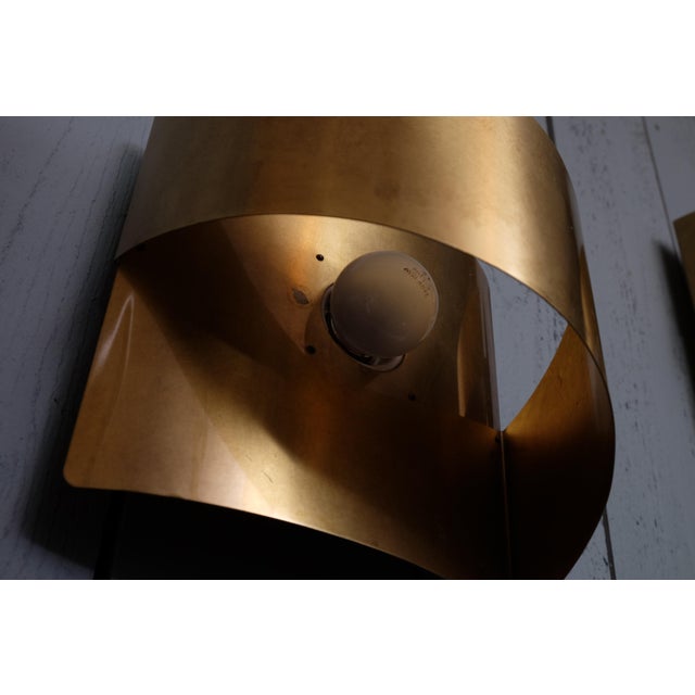 Swedish Brass Band Wall Lamp by Peter Celsing for Falkenbergs Belysning, 1960s For Sale - Image 13 of 14