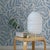 English Sample - Boråstapeter Ferns Wallcovering In Blue For Sale - Image 3 of 4