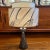 Hard to find original chalk-ware mid-century modern lamp. Black base with low relief sgraffito dot and linear pattern....