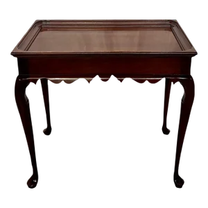 Vintage Chippendale Style Mahogany Accent Tea Table