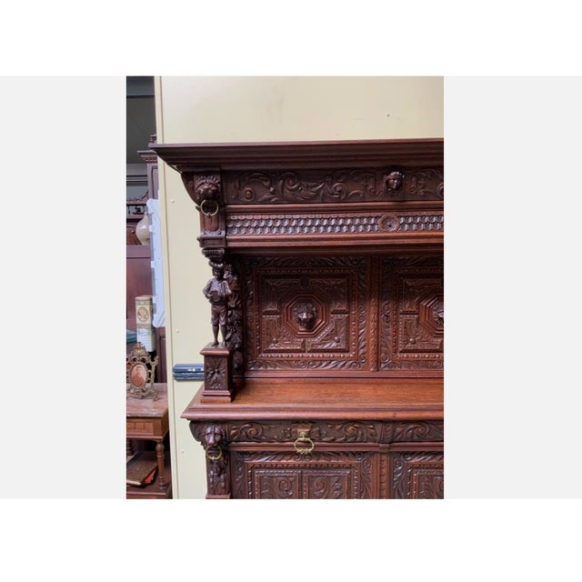 Antique Buffet in Solid Oak For Sale - Image 9 of 11
