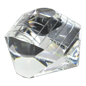 Vintage Denali Geometric Crystal Glass Paperweight
