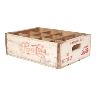 Wooden Pepsi Cola Crate From Newburgh, New York For Sale