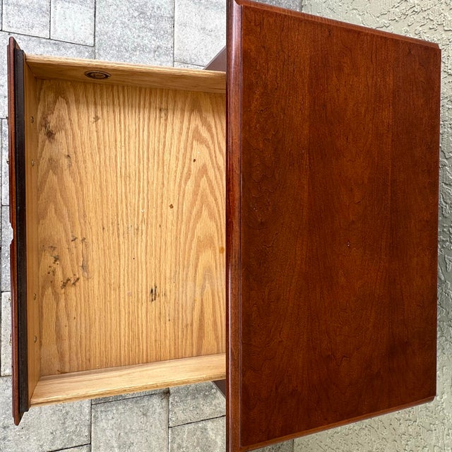 Wood Vintage Stanley Furniture “Open Home” Mahogany Chippendale Style Nightstand For Sale - Image 7 of 12