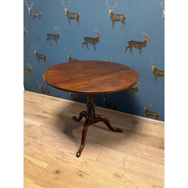 Tilt Top Table in Mahogany For Sale - Image 9 of 9