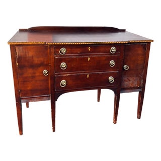 Northern Furniture Company Hepplewhite-Style Sideboard With Ring Pulls & Decorative Banding For Sale