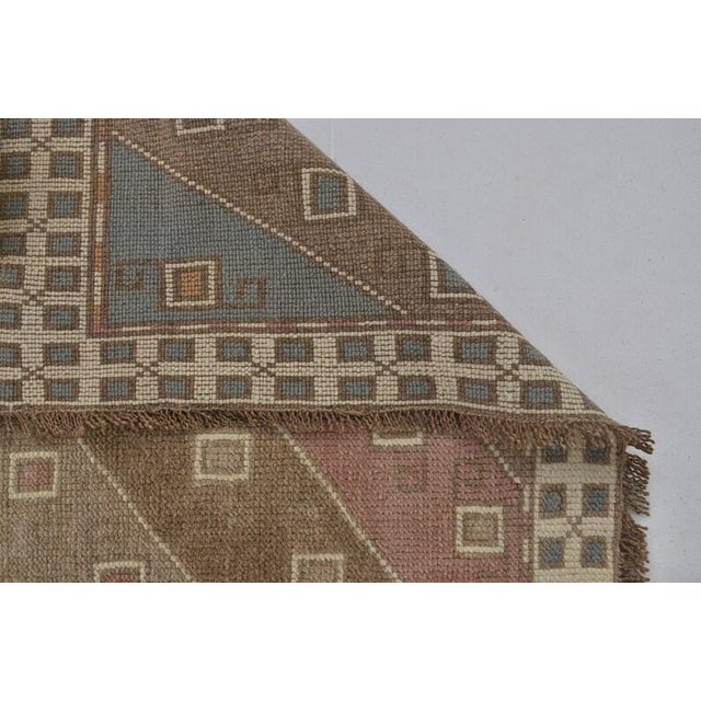 1950s Colorful Diagonal Stripe Runner For Sale - Image 9 of 9