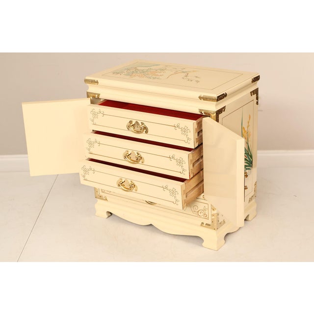 Painted Chinoiserie Style Jewelry Chest For Sale - Image 4 of 18