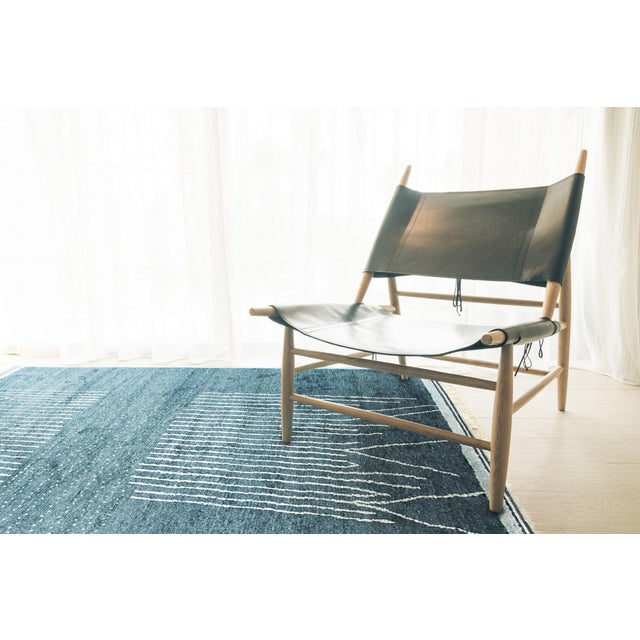 Indian 9x12 Freya Moroccan Green Geometric Modern Hand Knotted Wool Carpet Rug For Sale - Image 3 of 8