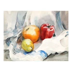 1960s "Fruit Still Life P5.22" Watercolor Painting by Eve Nethercott