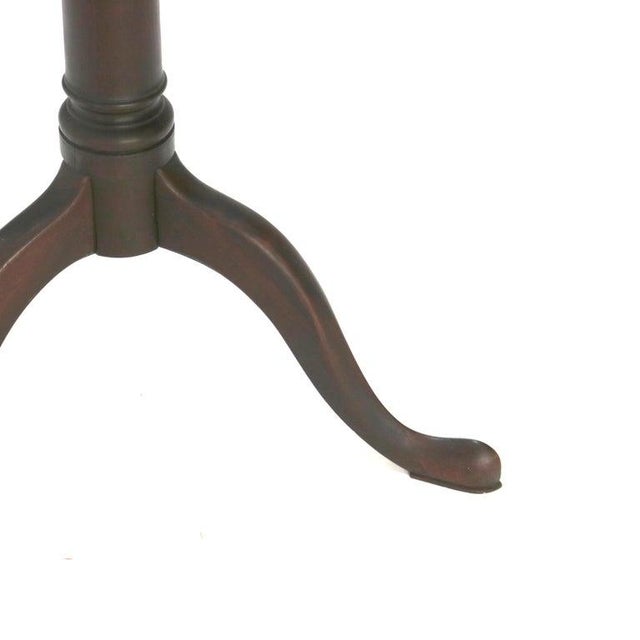 Antique Queen Anne Mahogany Dish Top Tilt Top Table With Bird Cage C1780 For Sale - Image 6 of 11