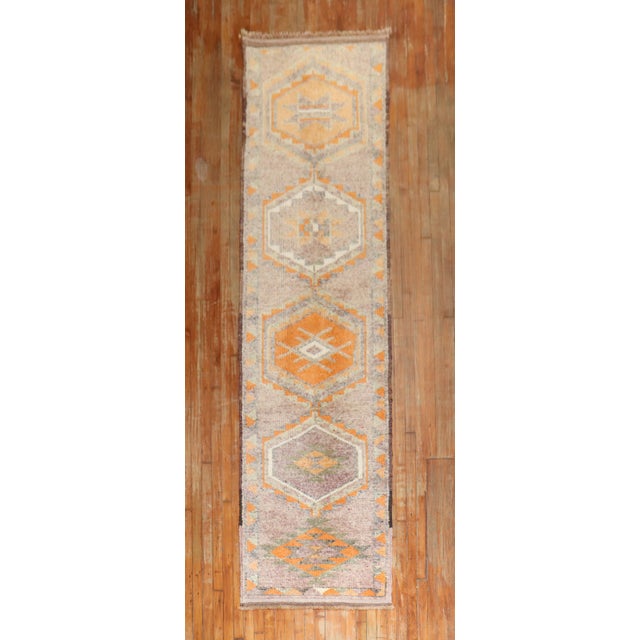 Vintage Zabihi Collection Turkish Anatolian Runner - 2'8" x 14'5" For Sale - Image 9 of 9