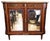 French Antique French Louis XVI Inlaid Marble Top & Mirror Door Cabinet Buffet Chest For Sale - Image 3 of 16