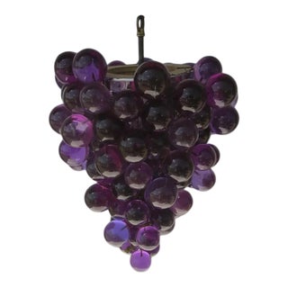 Vintage Mid-Century Acrylic Cluster Grape Chandelier For Sale