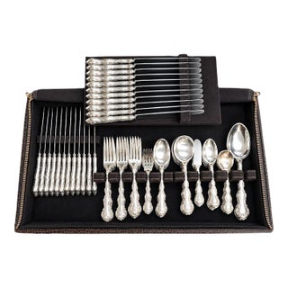 Early 20th Century Gorham Sterling Silver Flatware Set - 125 Pcs For Sale
