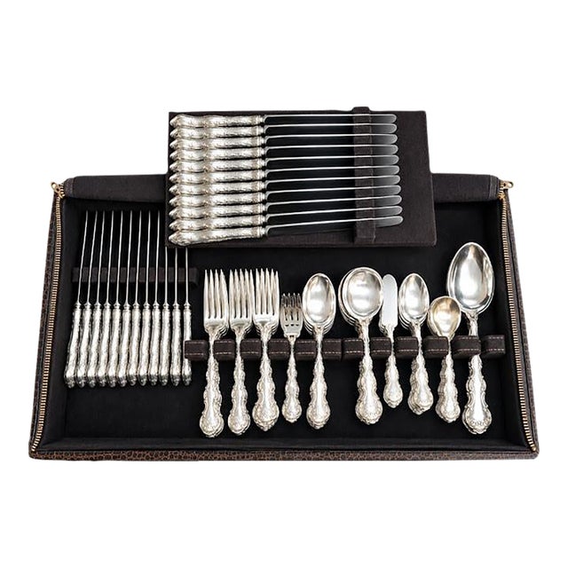 Early 20th Century Gorham Sterling Silver Flatware Set - 137 PCS For Sale