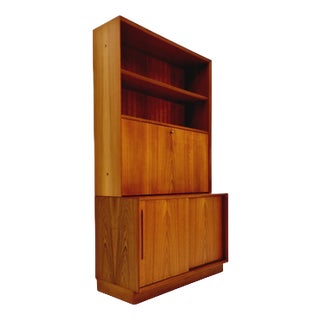 Vintage Danish Teak Bookshelf with Desk by Svend Aage Rasmusen, 1960s For Sale